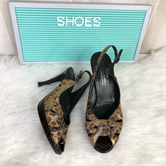 Donald J. Pliner Leopard Print Sling Back Heels - Picture 2 of 8